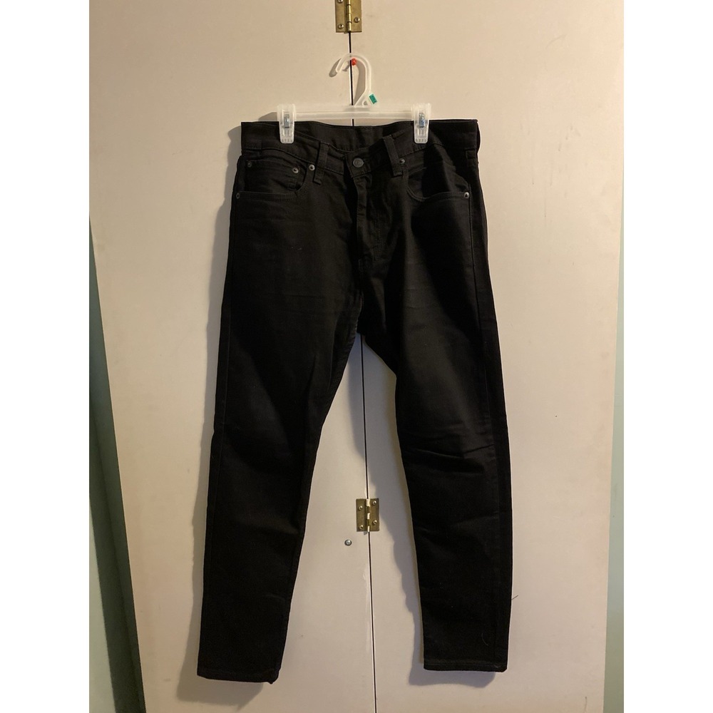 Levis 512 Slim Taper Jeans Mens 32x30 Black Denim 28833-0049 Pinhead Rinse